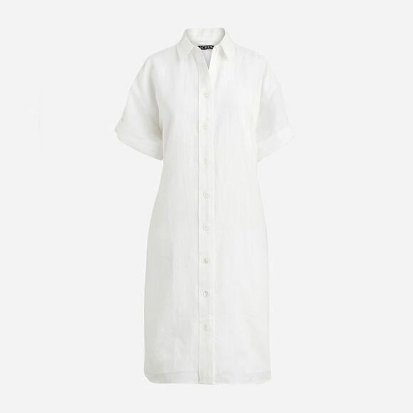 NWT J. Crew Petite capitaine shirtdress in linen - Picture 5 of 12